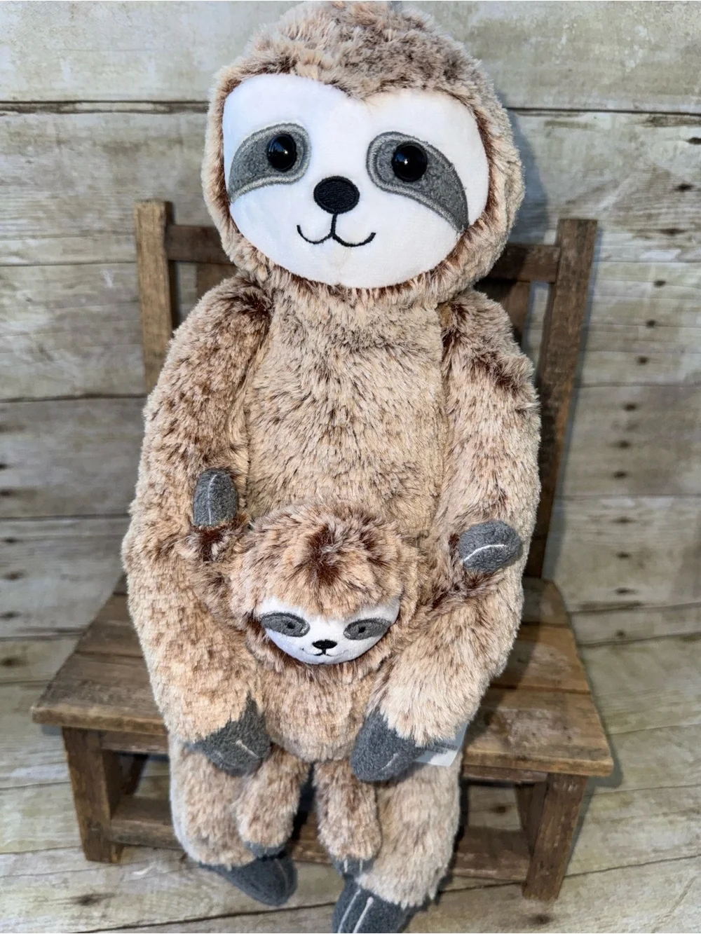 Plush Sloth Toy - Brown Soft Cuddly Sloth for Kids